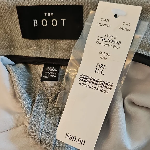 White House Black Market Gray Curvy Boot Pants - Picture 7 of 9